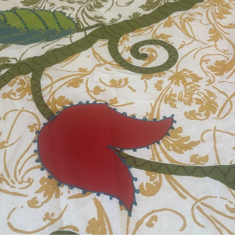 PIER 1 IMPORTS Boho Curtain Panels Set of 2 Light Filtering Floral Embroidered - Picture 5 of 10